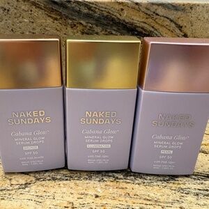 Naked Sundays Cabana Glow (3) Trio in Illuminate, Bronze, and Blush Serum Drops